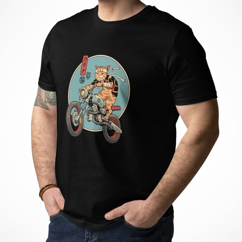 Camiseta Japonesa Neko Rider