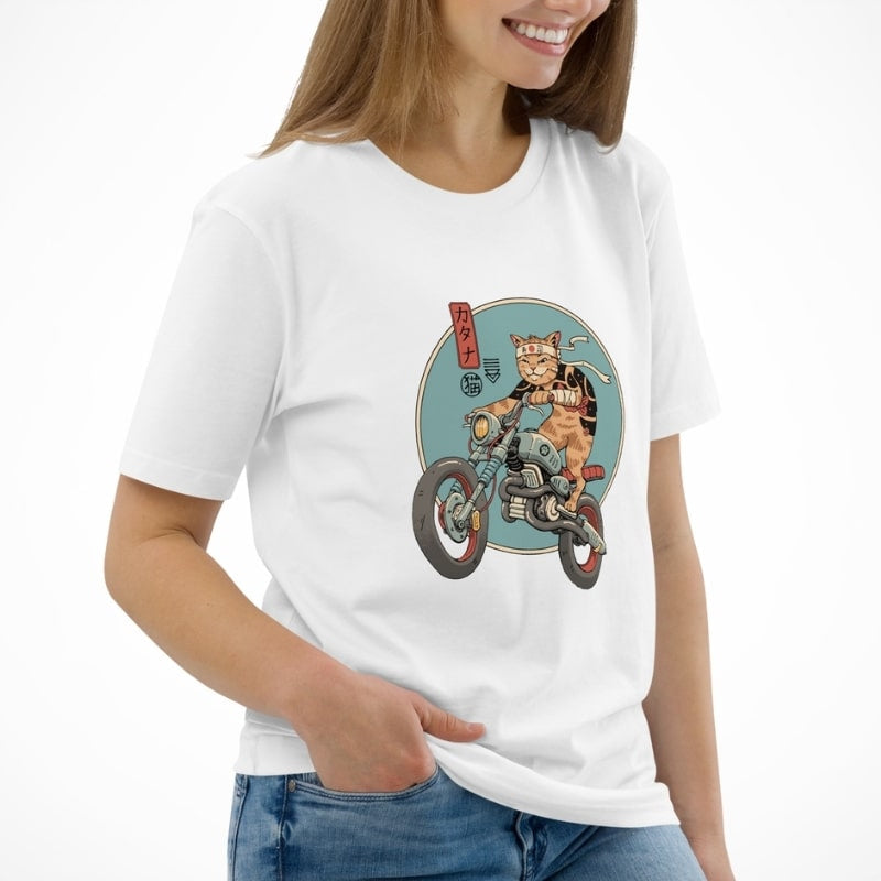 Camiseta Japonesa Neko Rider