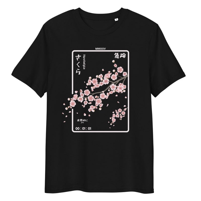 Camiseta Japonesa Nostalgia S / Negro