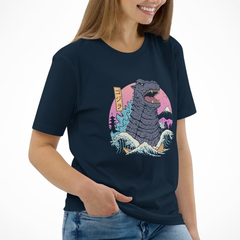 Camiseta Japonesa Retro Kaiju