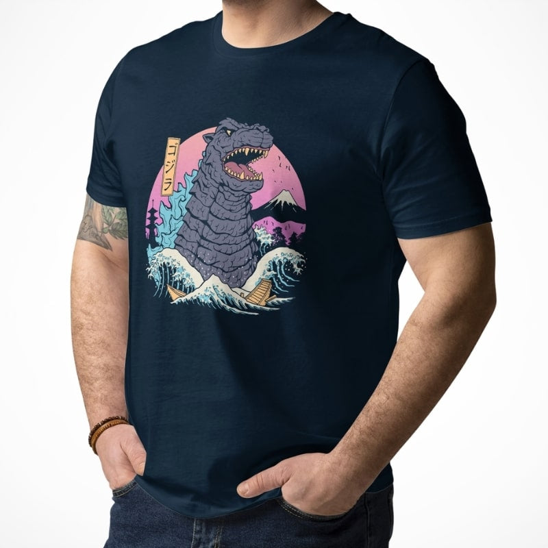 Camiseta Japonesa Retro Kaiju