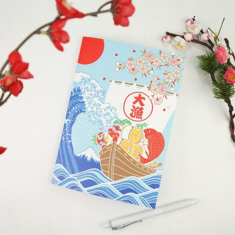 Cuaderno japonés Kanagawa & Takarabune