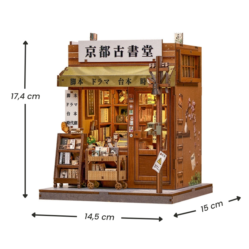 Casa Miniatura Japonesa De Madera Antique Bookery of Kyoto
