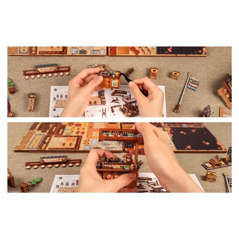 Casa Miniatura Japonesa De Madera Choshi No Shitamachi