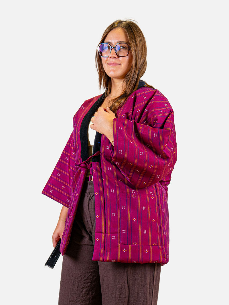 Chaqueta Hanten Mujer – Shima ni Hishi Rosa