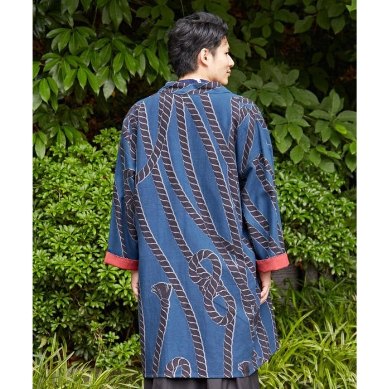 Chaqueta Japonesa Hombre Azul