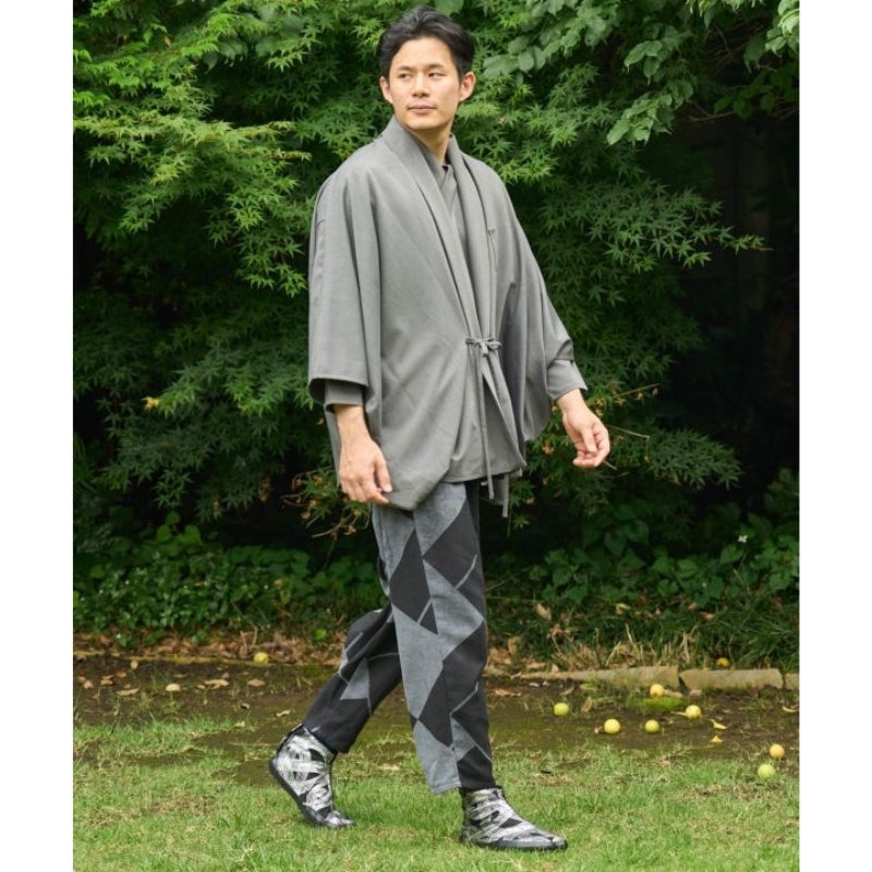 Chaqueta Kimono Gris Hombre