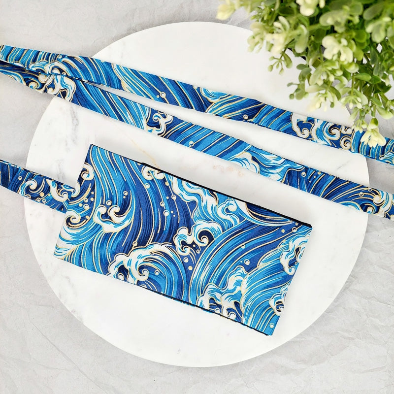 Cinturón Obi Azul Diseño Araumi