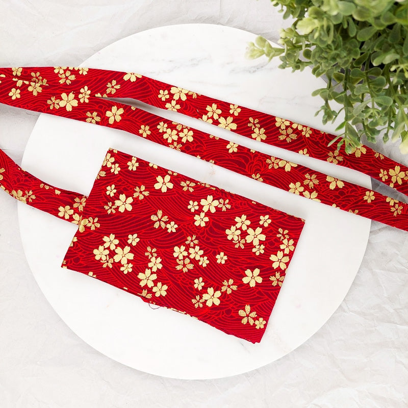 Cinturón Obi Rojo Sakura