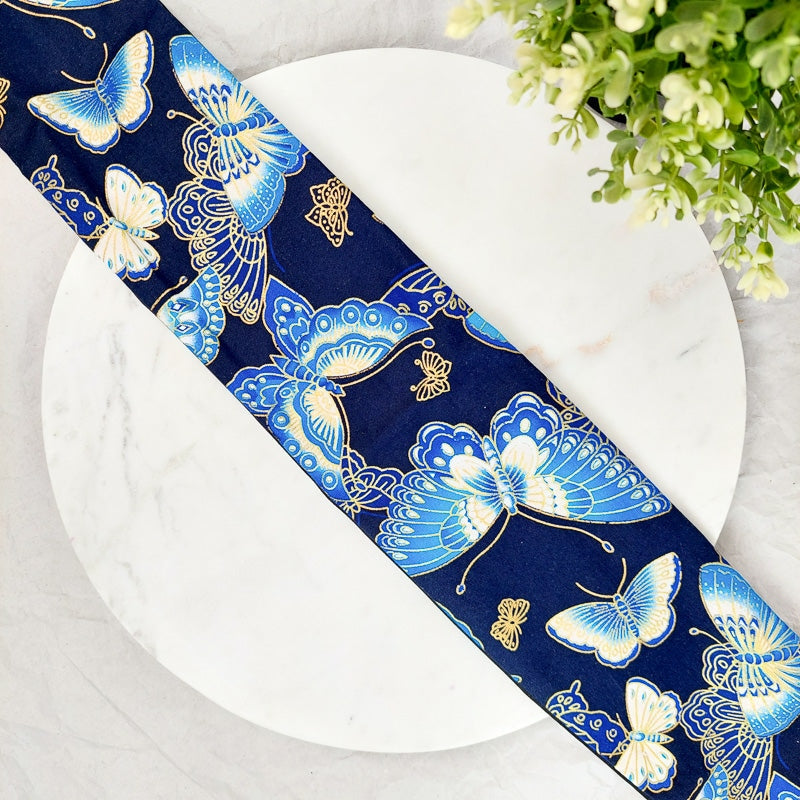 Cinturón Obi Mariposa Azul Marino