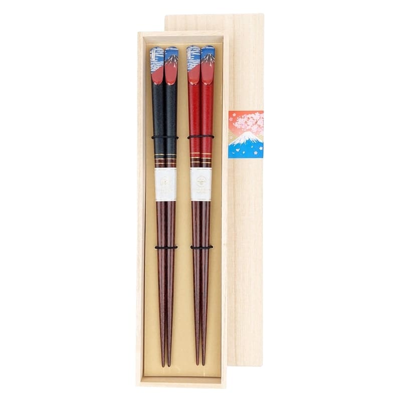Juego de palillos Mont Fuji rojos