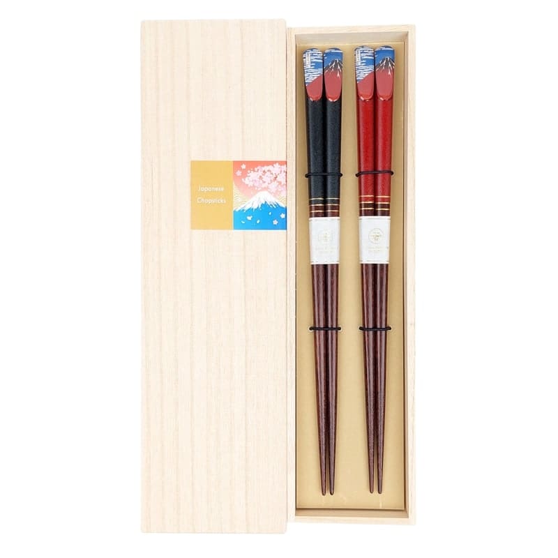 Juego de palillos Mont Fuji rojos