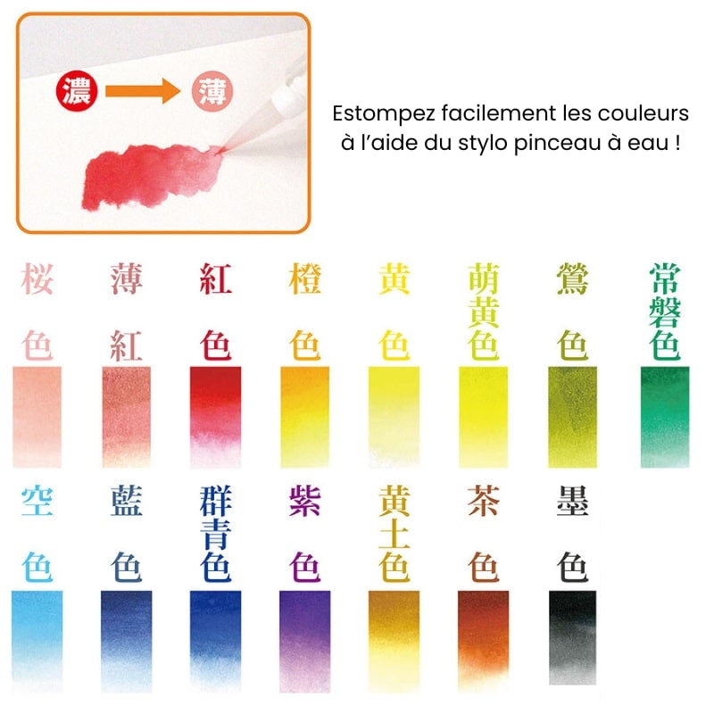 Set de rotulador y pincel para acuarela
