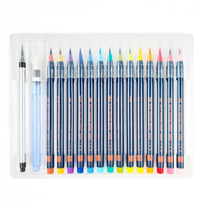 Set de rotulador y pincel para acuarela
