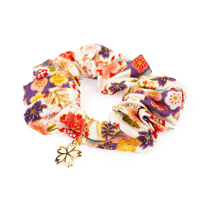 Coletero Scrunchie Japonés Blanco