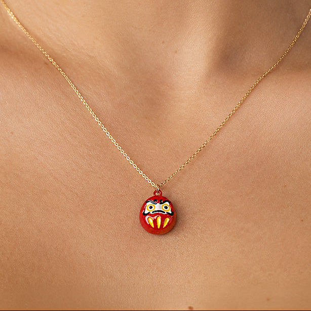 Collar Japonés - Colgante Pequeño Daruma