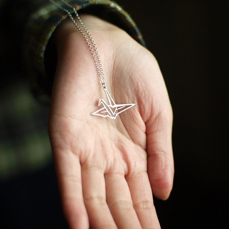 Collar Japonés Grulla Plata