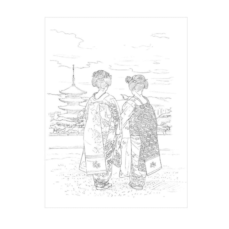 Colorear para adultos: Las cuatro estaciones de Kioto