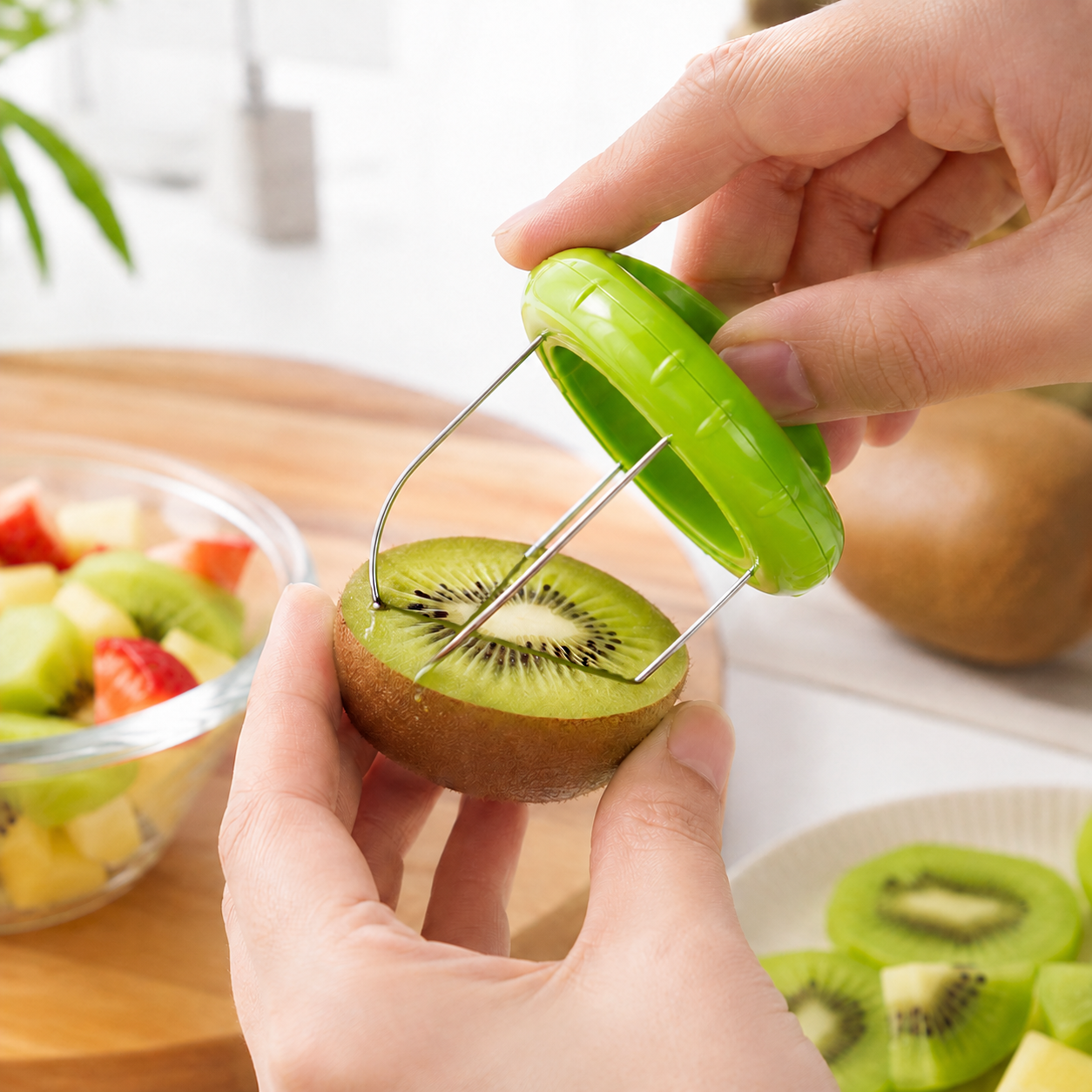 Cortador Japonés de Kiwi 2 en 1