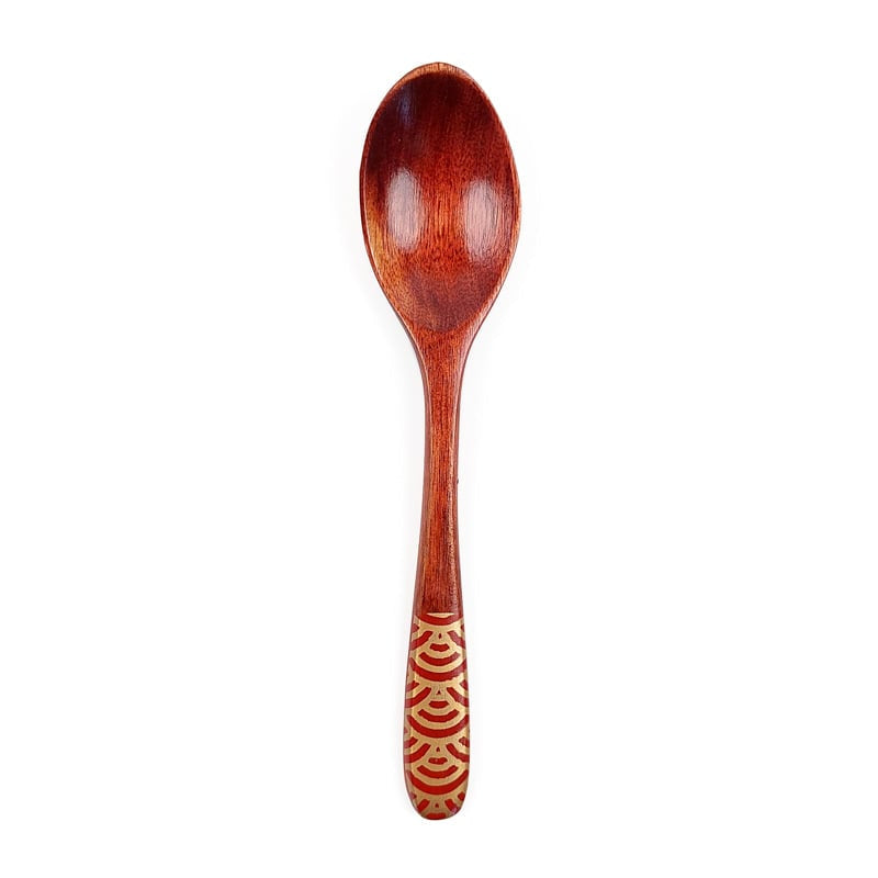 Cuchara para Té Japonesa Madera - Roja