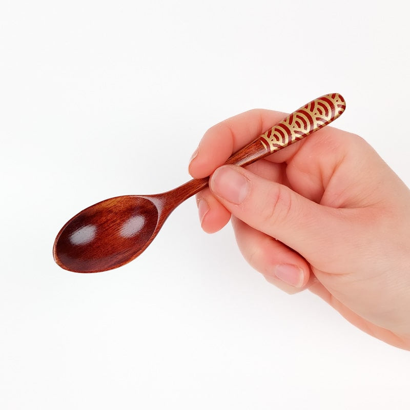 Cuchara para Té Japonesa Madera - Roja