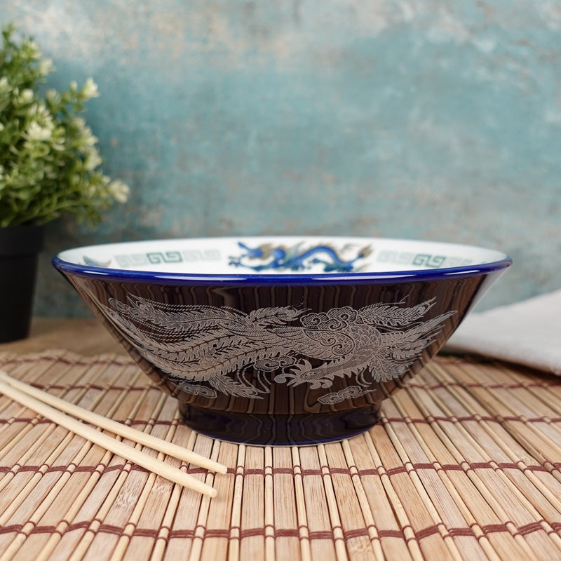 Cuenco Azul de Ramen Japonés