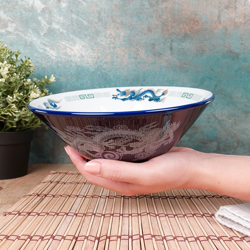 Cuenco Azul de Ramen Japonés