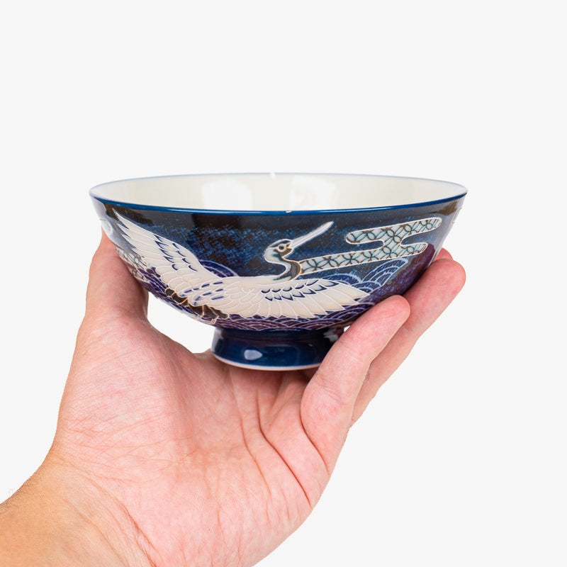 Cuenco Japonés Cerámica Tsuru