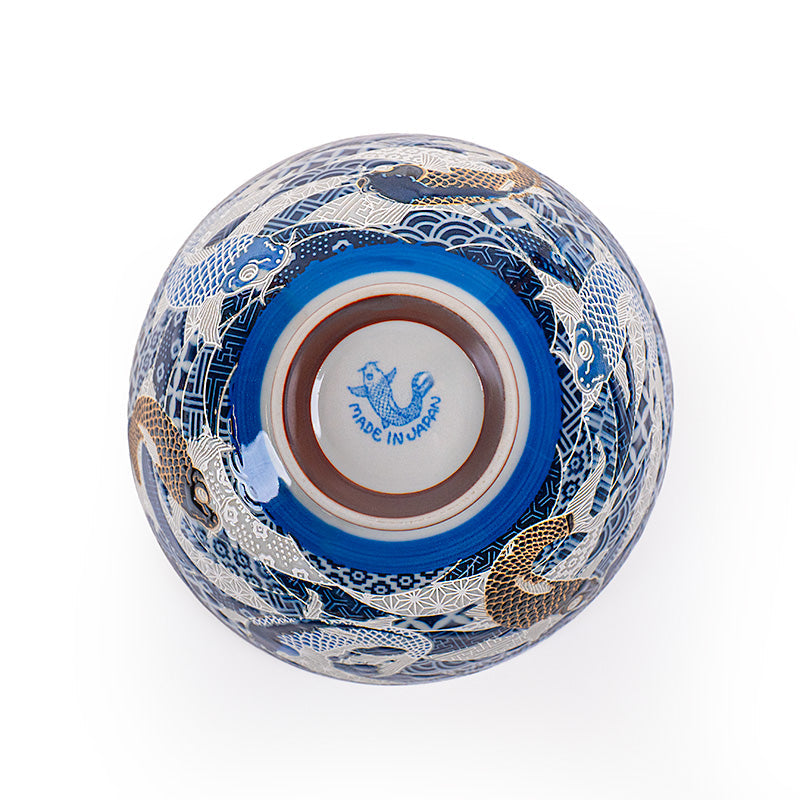 Cuenco japonés de cerámica Carpa Koi