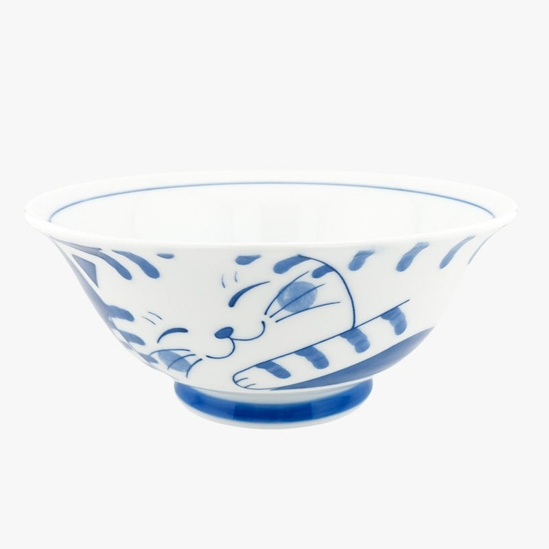 Cuenco Japonés Neko Azul