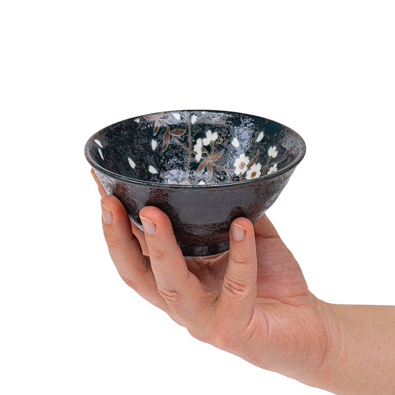 Cuenco japonés para arroz Kuro Sakura