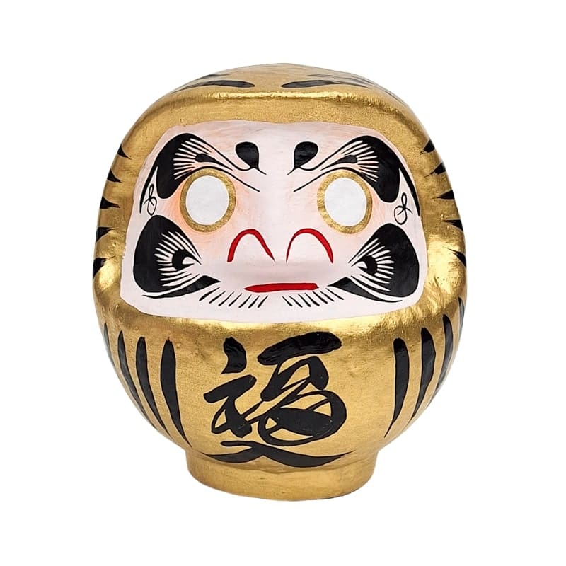Daruma Japonais Doré - 9 à 15 cm - 12 cm