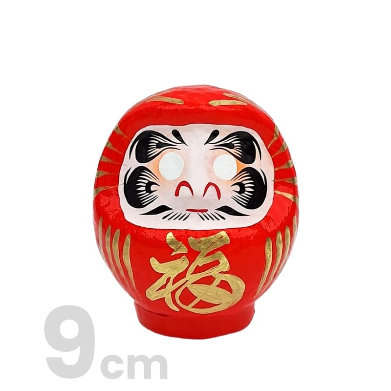 Daruma Japonais Rouge - 9 à 15 cm - 9 cm