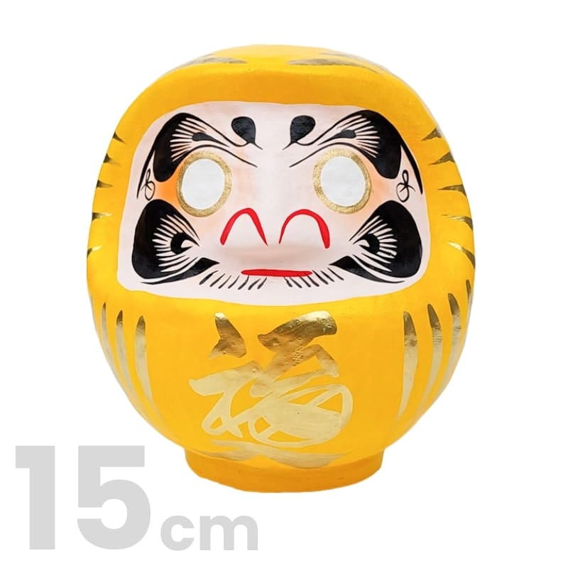 Daruma Japonés Amarillo 15 cm