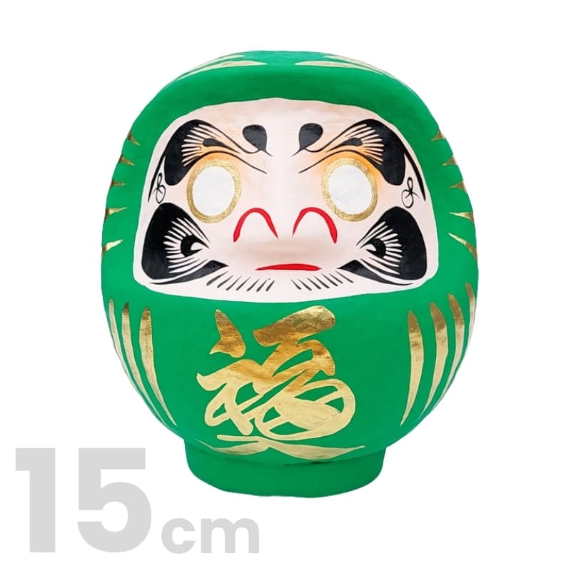 Daruma Japonés Verde 15 cm