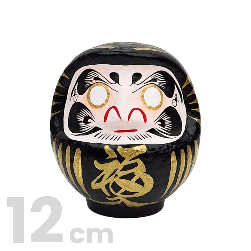 Daruma Negro Japonés - de 9 a 15 cm 12 cm
