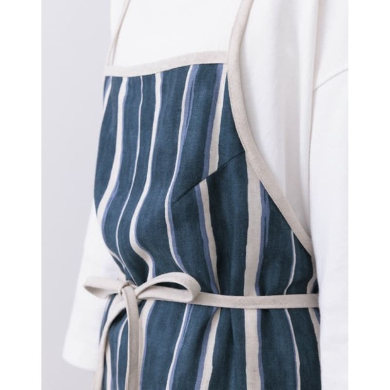 Delantal Japonés de Rayas Azules