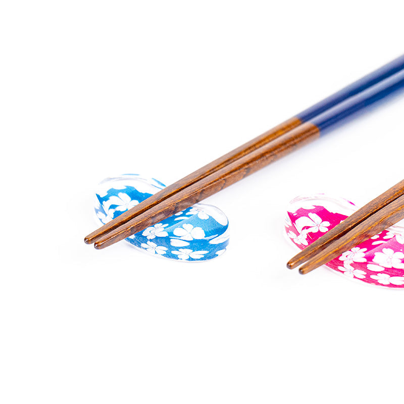 Dúo de palillos japoneses Sakura Usagi y soportes