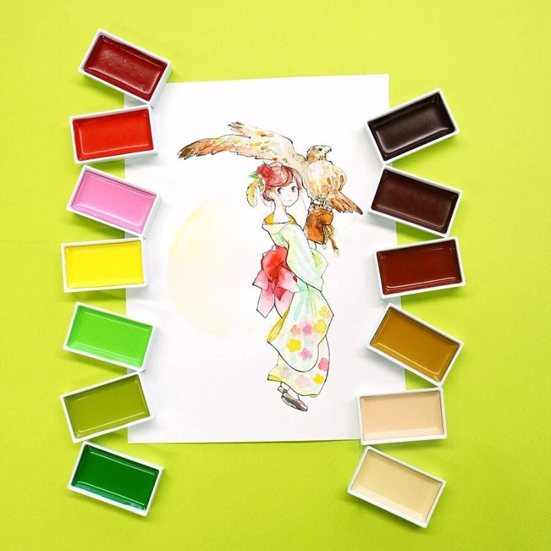 Estuche de 24 Acuarelas Gansai Kuretake