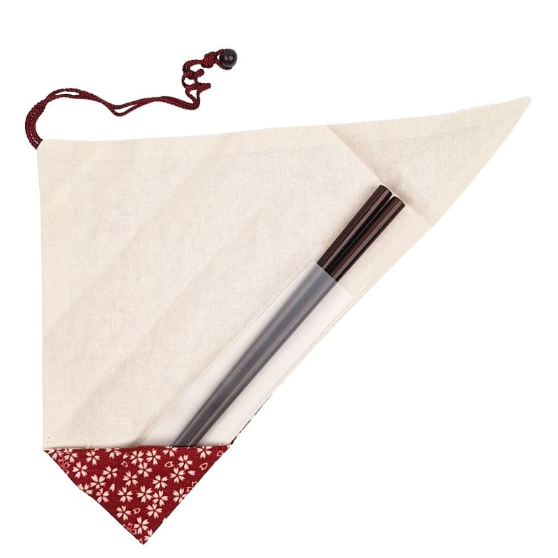 Étui à Baguettes Japonaises Sakura Rouge