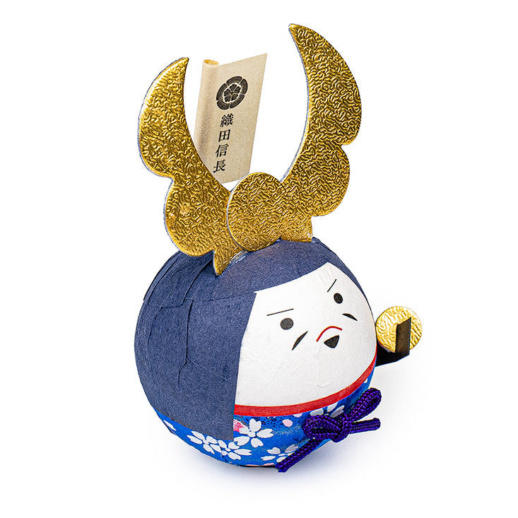 Figura Okiagari de Papel Washi - Oda Nobunaga