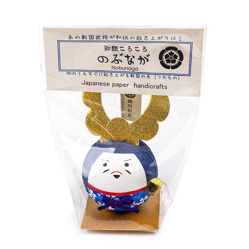 Figura Okiagari de Papel Washi - Oda Nobunaga