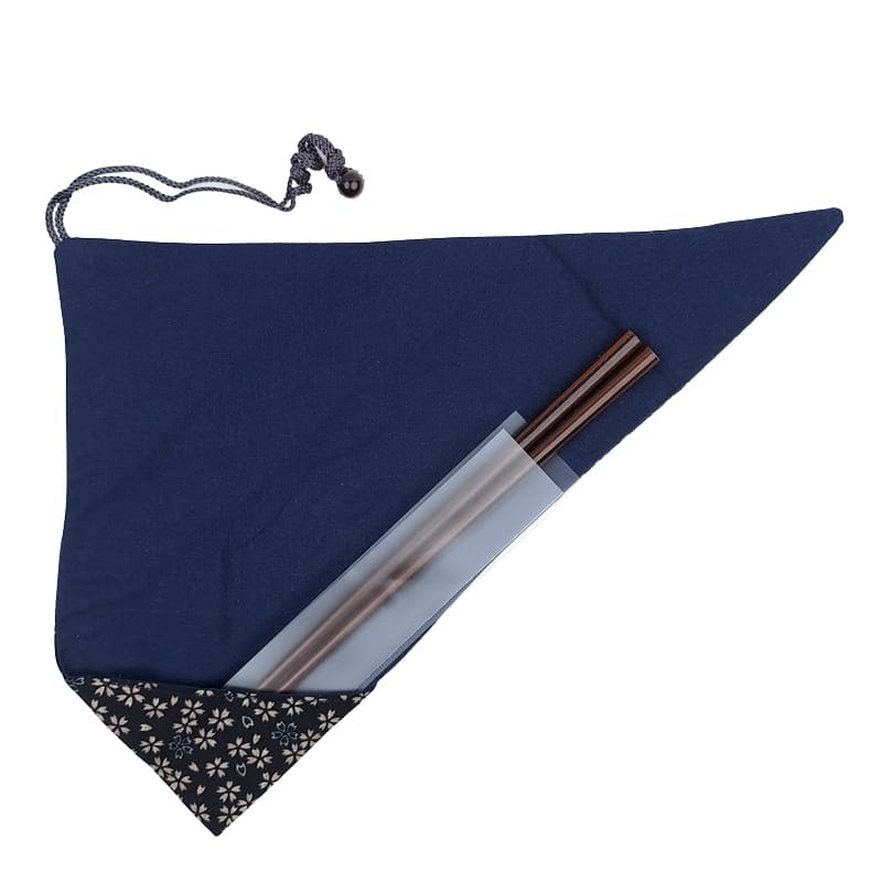 Funda Azul para Palillos Japoneses Sakura