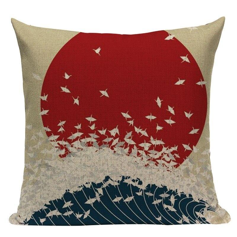 Funda de Cojín Estilo Japón Oritsuru