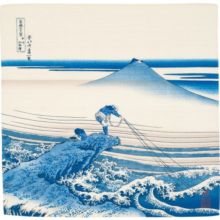Furoshiki Monte Fuji azul - 48x48 cm
