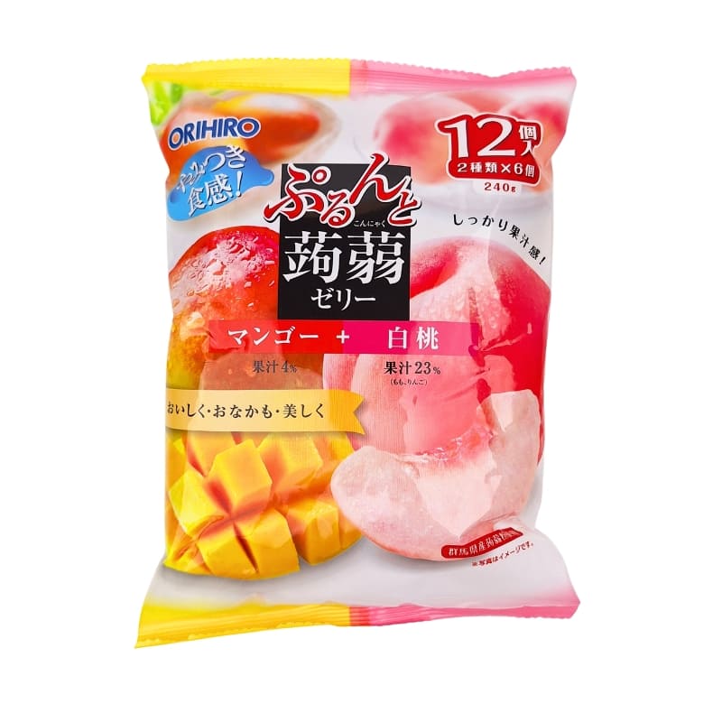 Gelatina Orihiro de Konjac Mango y Melocotón