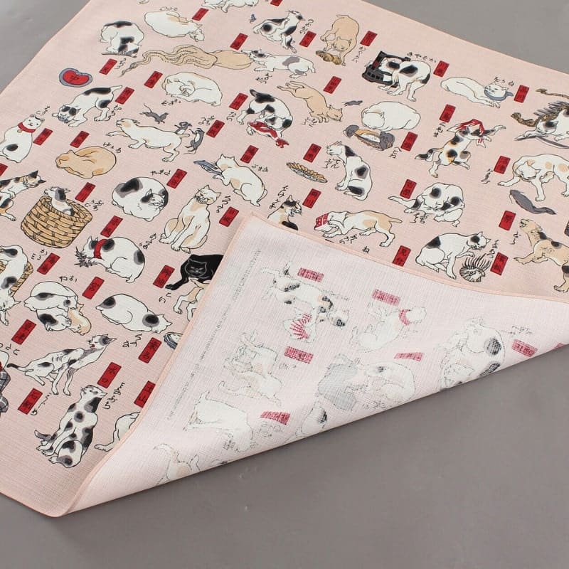 Furoshiki Grande Gatos Japoneses - 70x70 cm