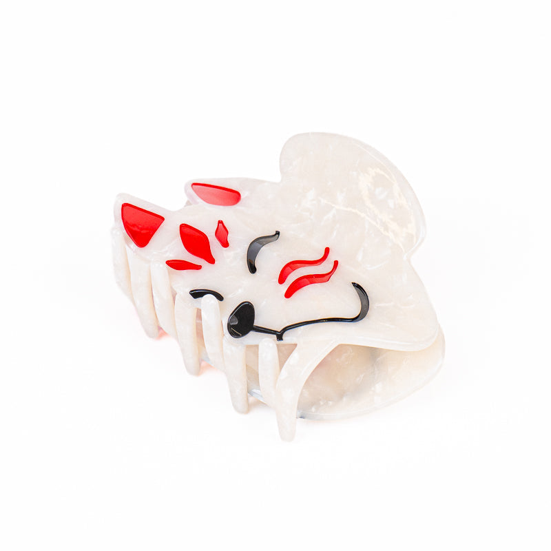Horquilla japonesa con máscara de kitsune