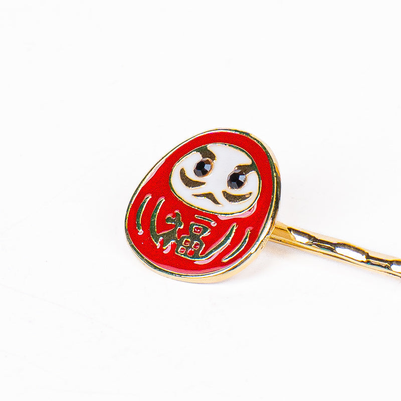 Horquillas japonesas para el pelo Daruma y Sakura
