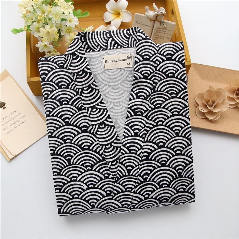 Jinbei Algodón Diseño Seigaiha